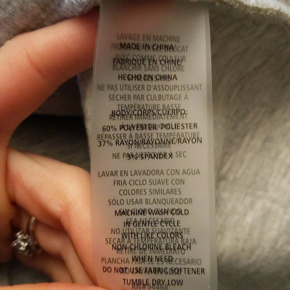 Betsey Johnson Performance Gray Asymmetric Scuba Hoodie - Picture 4 of 4